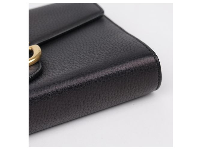 Gucci Borsa a tracolla con catena in pelle GG Marmont Nero - vista 9