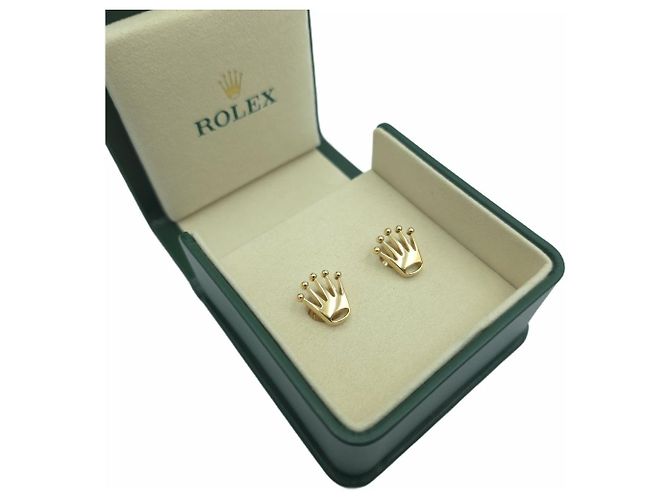 Rolex Abotoaduras Crown em ouro amarelo - vista 2
