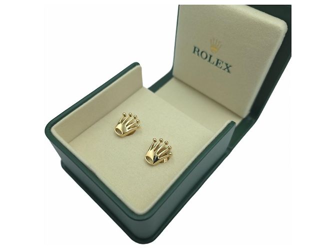 Rolex Abotoaduras Crown em ouro amarelo - vista 3