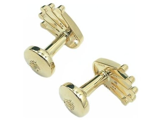 Rolex Abotoaduras Crown em ouro amarelo - vista 4