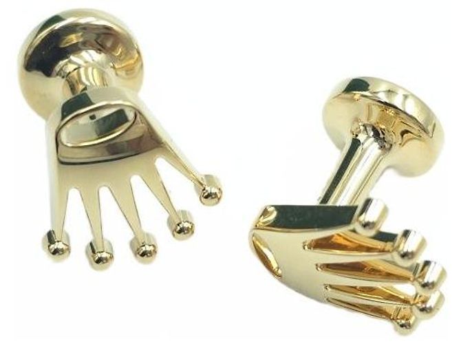 Rolex Abotoaduras Crown em ouro amarelo - vista 5