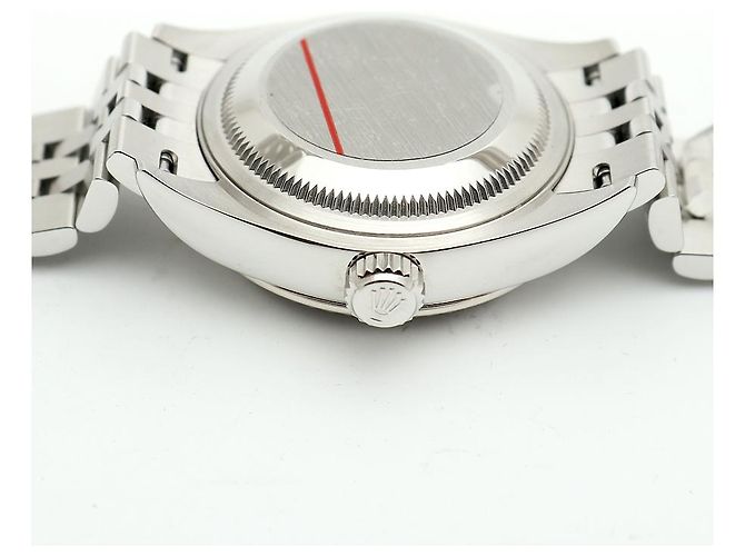 Rolex Reloj Datejust de acero para mujer con esfera salmón rosa - vista 13