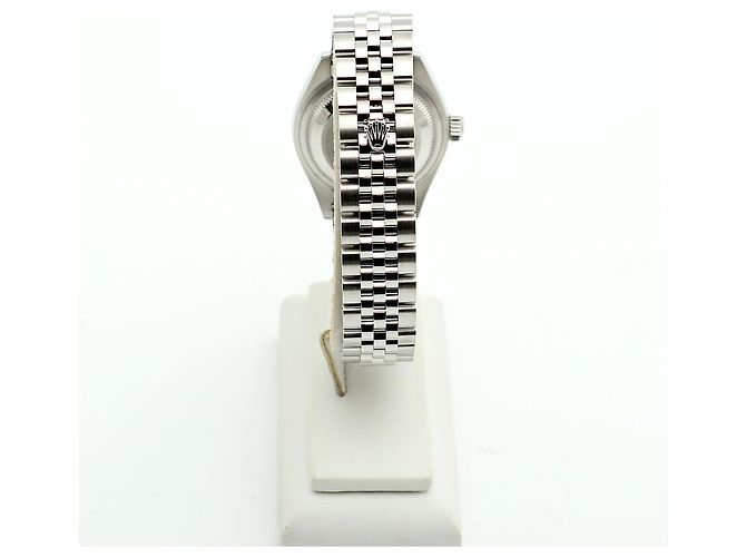 Rolex Reloj Datejust de acero para mujer con esfera salmón rosa - vista 6
