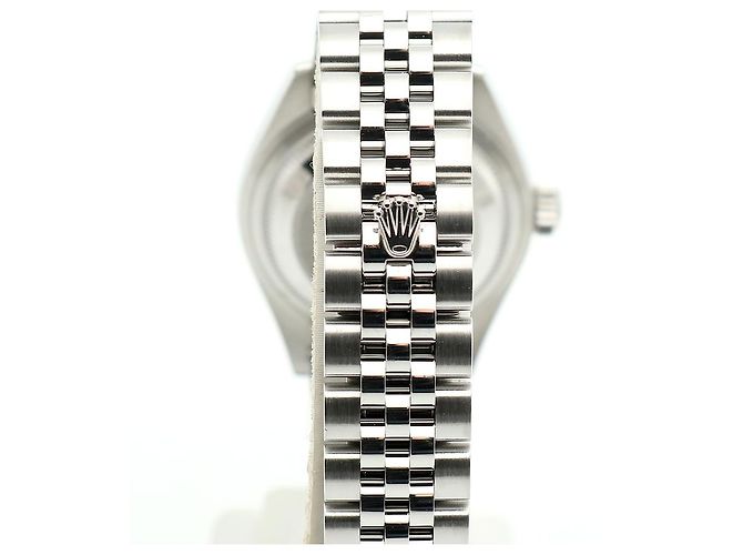 Rolex Reloj Datejust de acero para mujer con esfera salmón rosa - vista 7