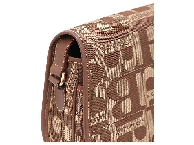 Burberry Bolsa de ombro e bolsa transversal em lona com logotipo Marrom - vista 4