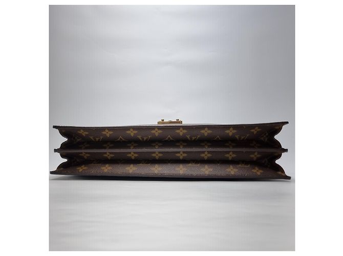 Louis Vuitton Monogram Serviette Document Bag for Unisex Brown - view 13