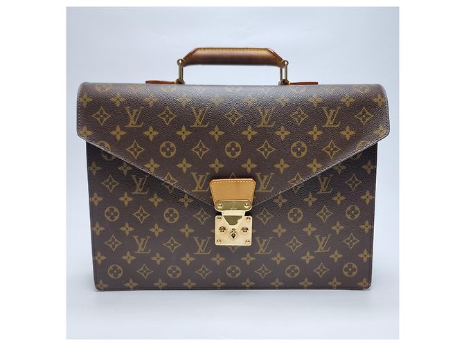 Louis Vuitton Monogram Serviette Document Bag for Unisex Brown - view 2
