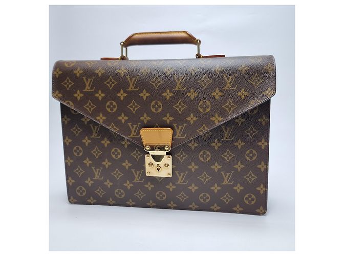 Louis Vuitton Monogram Serviette Document Bag for Unisex Brown - view 3