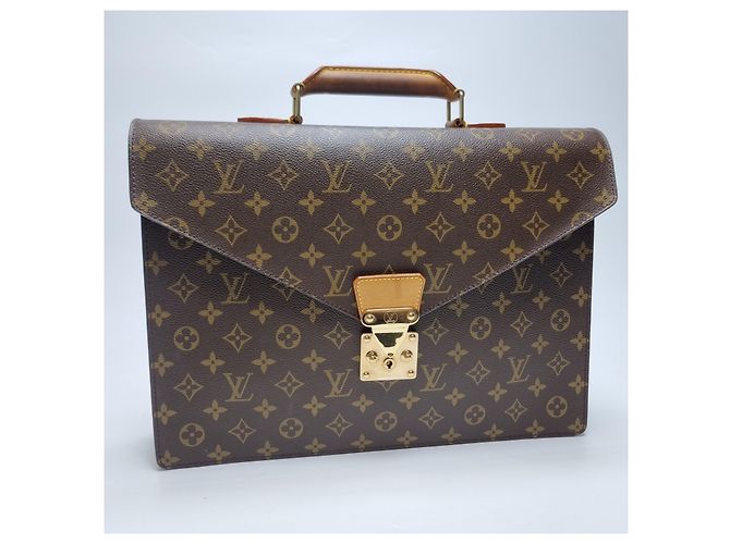 Louis Vuitton Monogram Serviette Document Bag for Unisex Brown - view 4
