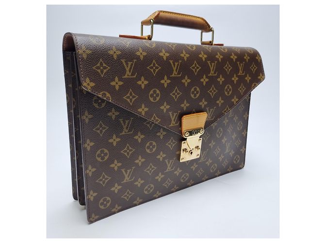 Louis Vuitton Monogram Serviette Document Bag for Unisex Brown - view 5