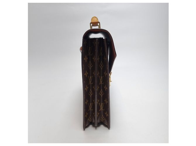 Louis Vuitton Monogram Serviette Document Bag for Unisex Brown - view 7