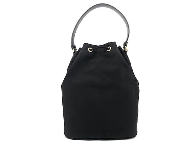 Prada Borsa a secchiello in Re-Nylon Pocono Nero - vista 5