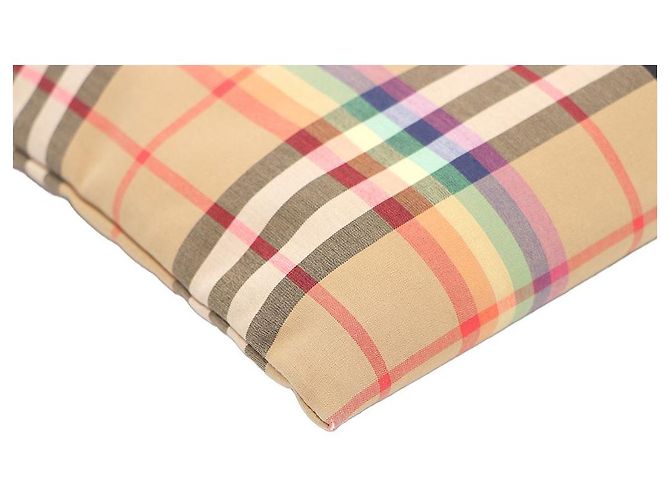 Burberry Karo-Clutch mit Lederbesatz Braun - Ansicht 5