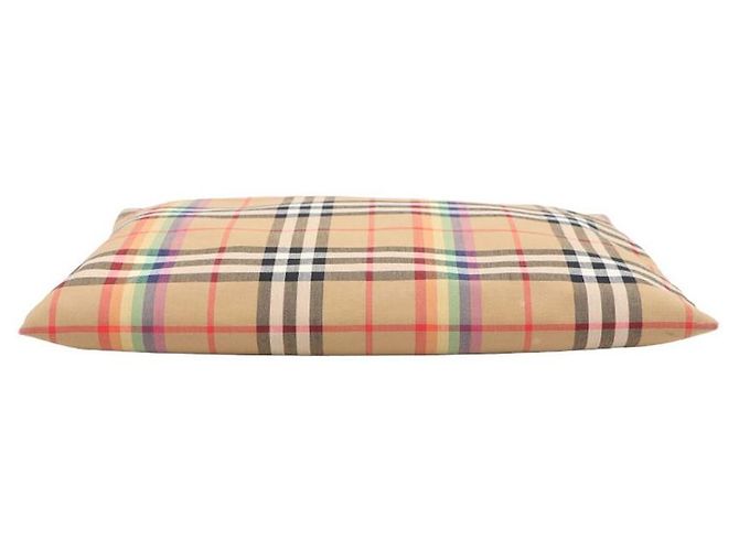 Burberry Karo-Clutch mit Lederbesatz Braun - Ansicht 6