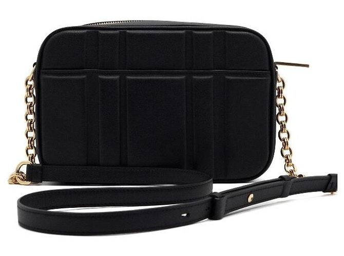 Salvatore Ferragamo Neue Gancini-Schnallen-Camera-Bag mit goldener Kettenriemen Schwarz - Ansicht 4
