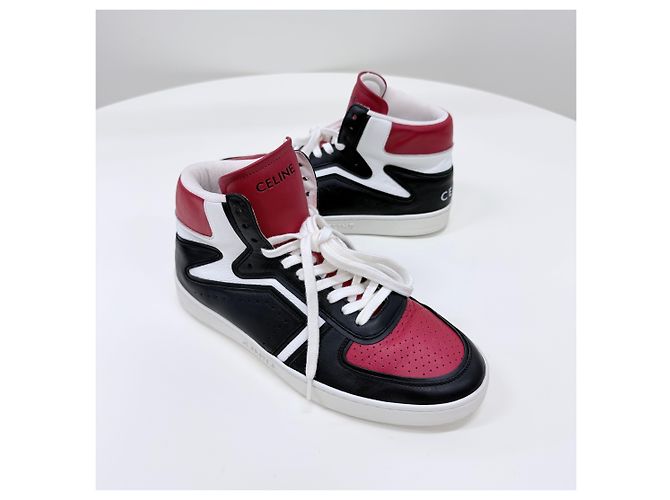 Céline Sneakers high-top in pelle rosso - vista 2