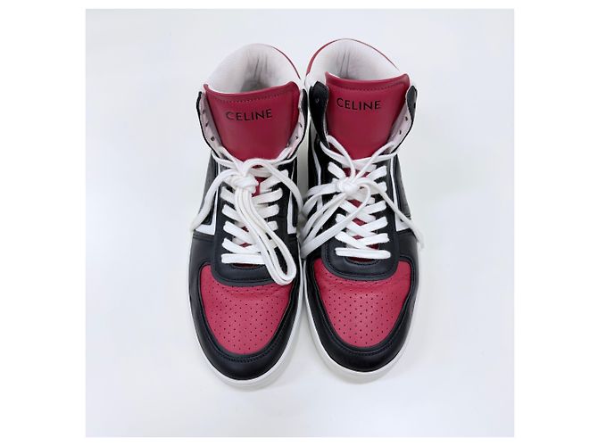 Céline Sneakers high-top in pelle rosso - vista 6