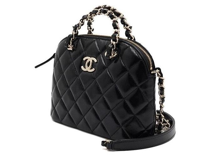 Chanel Piccola borsa tote con manico superiore e catena Nero - vista 3