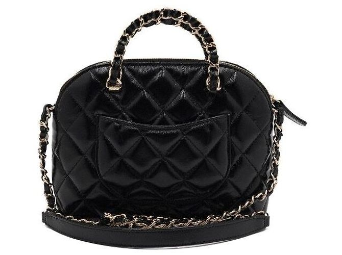 Chanel Piccola borsa tote con manico superiore e catena Nero - vista 5