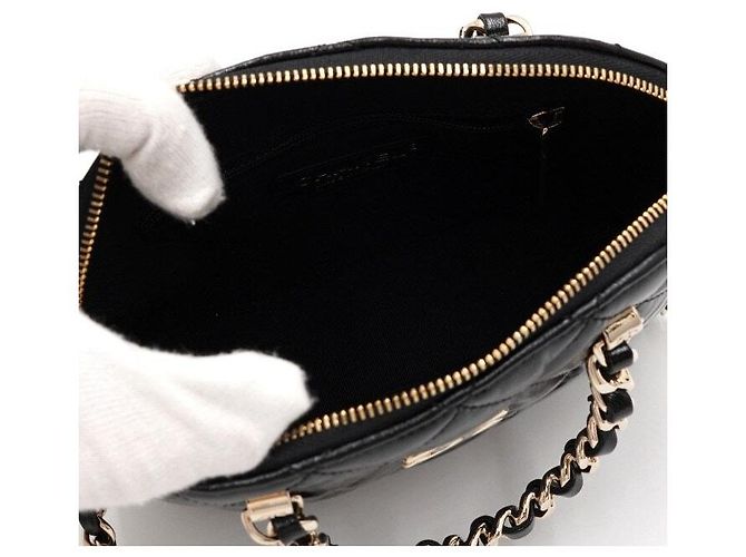 Chanel Piccola borsa tote con manico superiore e catena Nero - vista 6