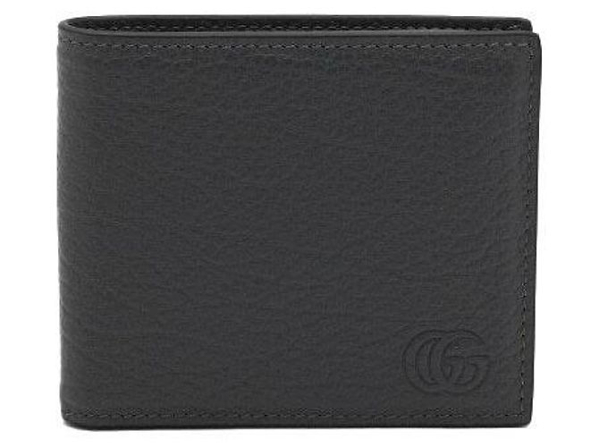 Gucci Gray Leather Double Embossed Logo Men's Wallet Brown - view 2