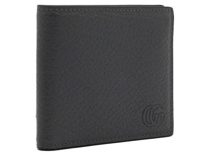 Gucci Gray Leather Double Embossed Logo Men's Wallet Brown - view 4