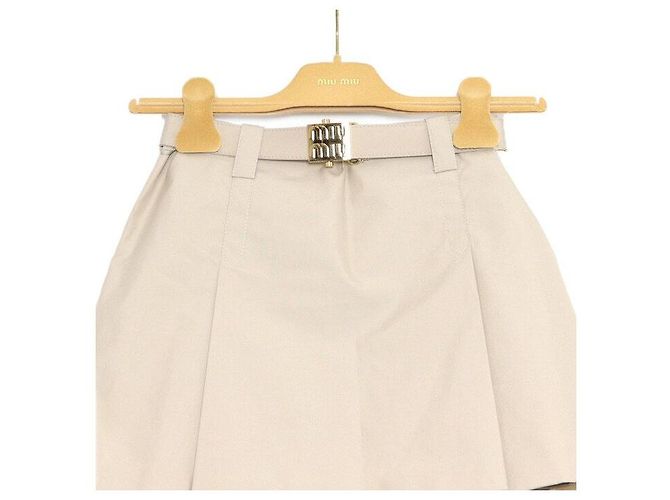 Miu Miu Minirock aus Baumwolle mit Logo - Ansicht 2