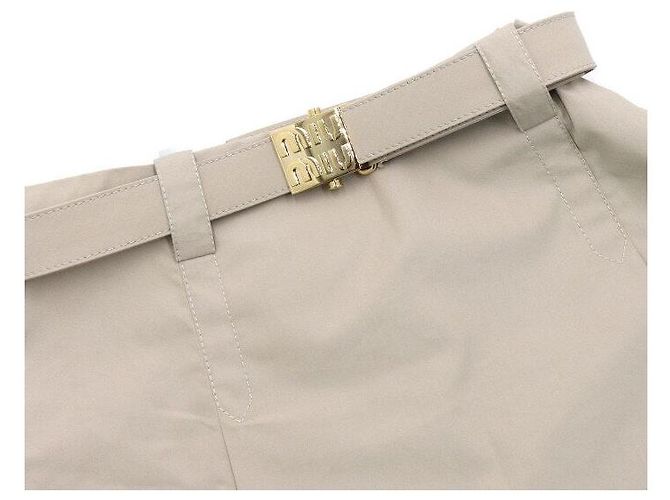 Miu Miu Minirock aus Baumwolle mit Logo - Ansicht 5