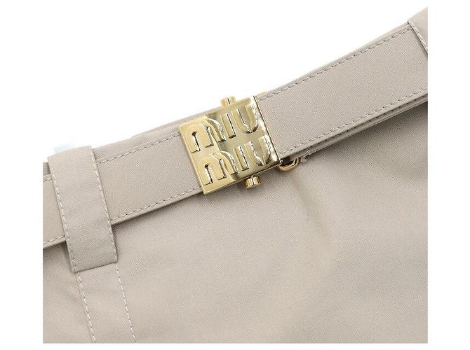 Miu Miu Minirock aus Baumwolle mit Logo - Ansicht 6