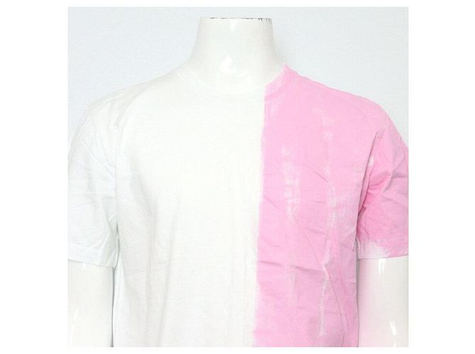 Maison Martin Margiela Color Block Baumwoll-T-Shirt Unisex Pink - Ansicht 2