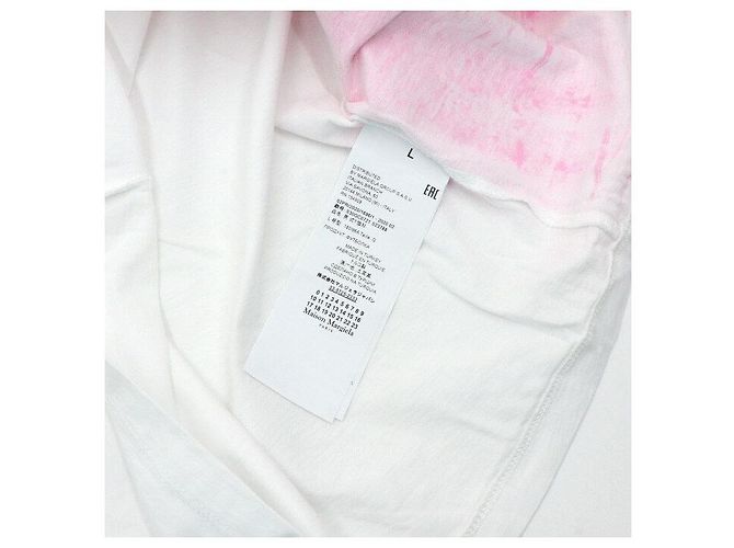 Maison Martin Margiela Color Block Baumwoll-T-Shirt Unisex Pink - Ansicht 6