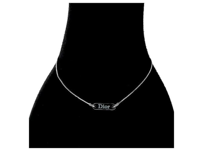 Dior Collar Blue Plate Silver Azul - vista 5