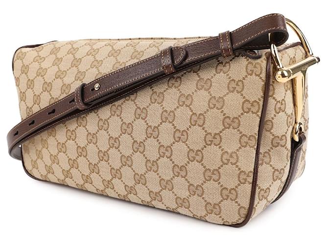 Gucci Borsa a Spalla Half Horsebit Medium Marrone - vista 4