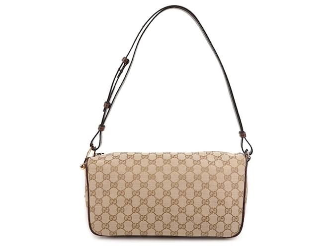 Gucci Borsa a Spalla Half Horsebit Medium Marrone - vista 5