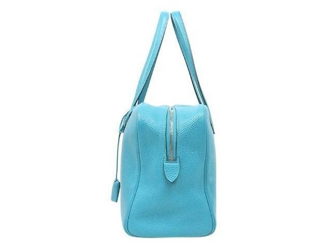 Hermès Victoria Shoulder Bag Square Stamp Blau - Ansicht 2