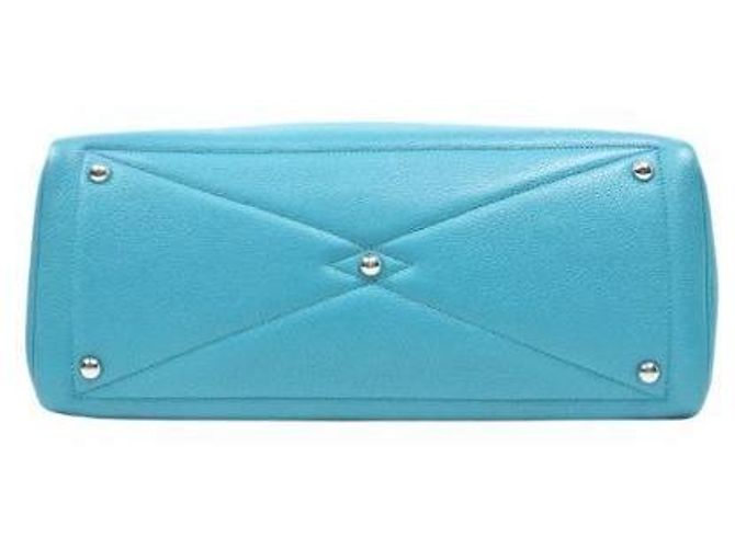 Hermès Victoria Shoulder Bag Square Stamp Blau - Ansicht 4