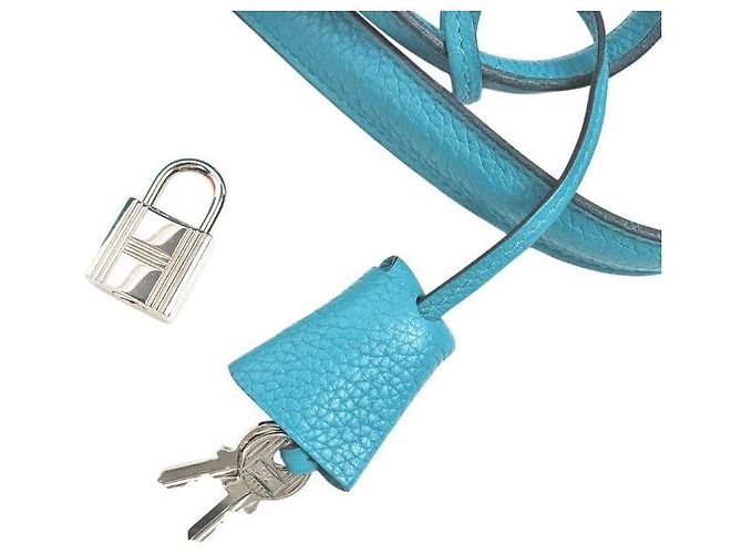 Hermès Victoria Shoulder Bag Square Stamp Blau - Ansicht 8