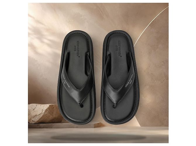 Louis Vuitton Sandali Flip-Flop Neri Nero - vista 4