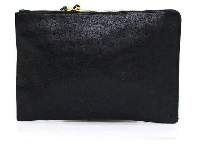 Balenciaga Clutch in pelle nera Classic Edge - vista 4