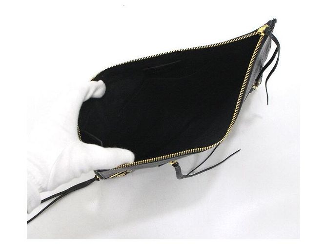 Balenciaga Clutch in pelle nera Classic Edge - vista 5