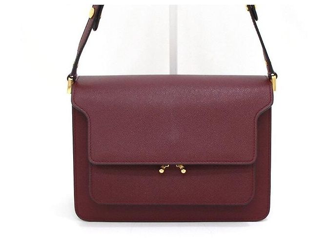 Marni Borsa a Spalla e Borsa a Tracolla Trunk Saffiano Rosso - vista 2