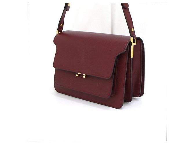 Marni Borsa a Spalla e Borsa a Tracolla Trunk Saffiano Rosso - vista 3