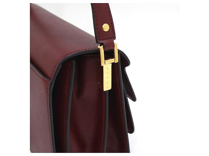 Marni Borsa a Spalla e Borsa a Tracolla Trunk Saffiano Rosso - vista 5
