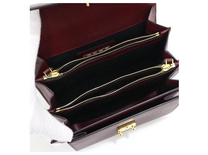 Marni Borsa a Spalla e Borsa a Tracolla Trunk Saffiano Rosso - vista 6