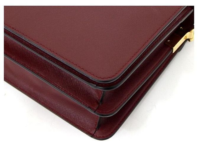 Marni Borsa a Spalla e Borsa a Tracolla Trunk Saffiano Rosso - vista 7