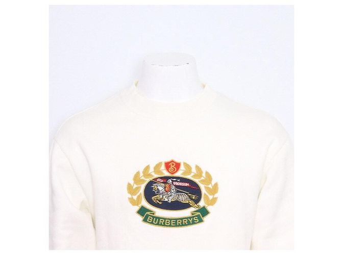 Burberry Bestickter Sweatshirt Classic Old Logo Unisex Rundhals Weiß - Ansicht 2
