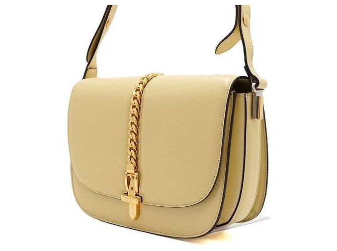 Gucci Borsa a tracolla e crossbody Sylvie in pelle oro da donna D'oro - vista 2