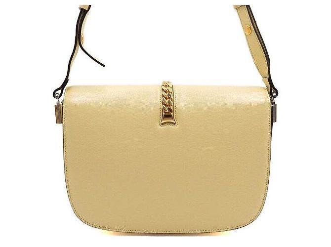 Gucci Borsa a tracolla e crossbody Sylvie in pelle oro da donna D'oro - vista 4