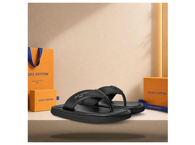 Louis Vuitton Sandali Flip-Flop Neri Nero - vista 2