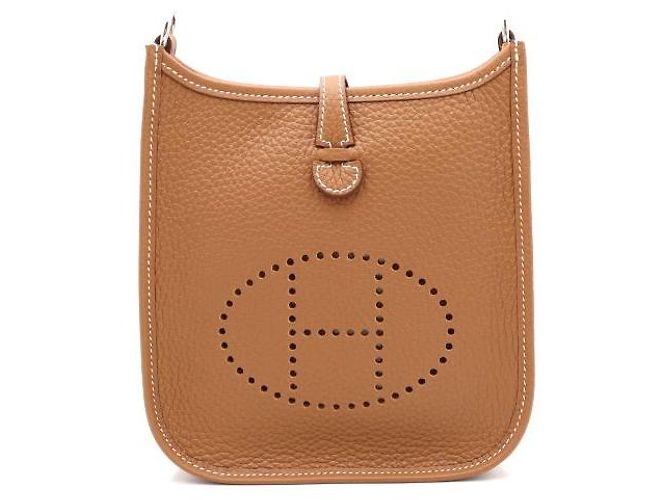 Hermès Borsa a Spalla e Borsa a Tracolla Evelyn TPM Gold Marrone - vista 2